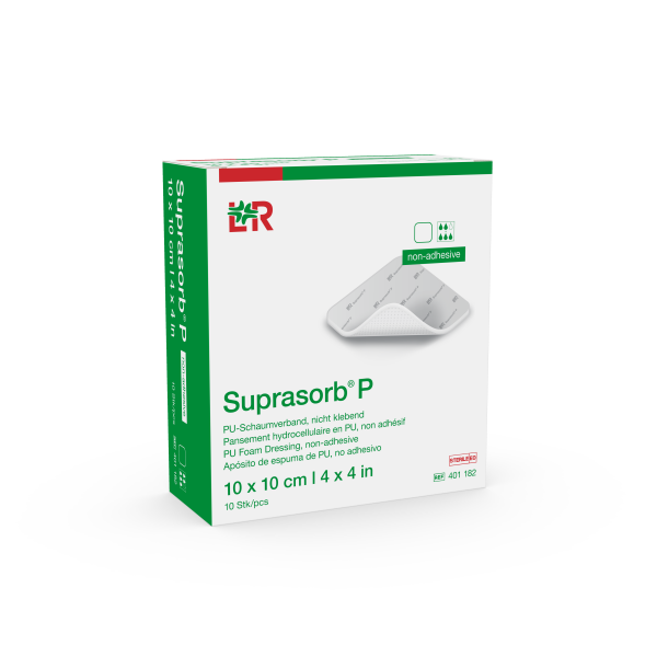 SUPRASORB P Schaumverband 10x10cm n adhesiv 10 Stk 