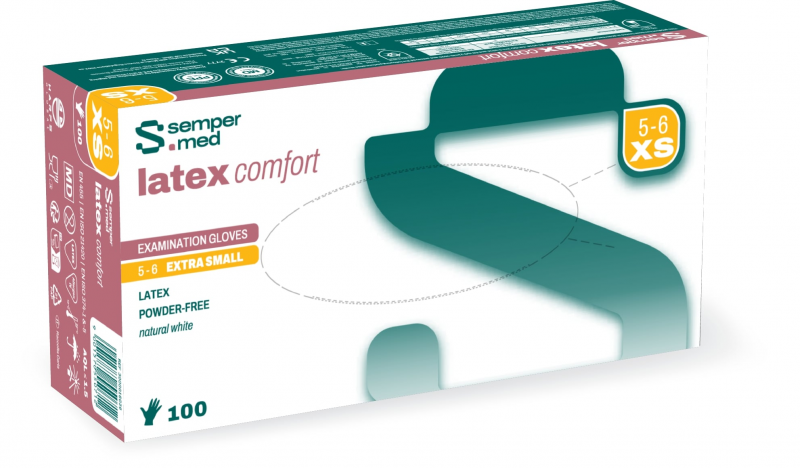 Sempermed latex gants comfort XS 100 pcs
 