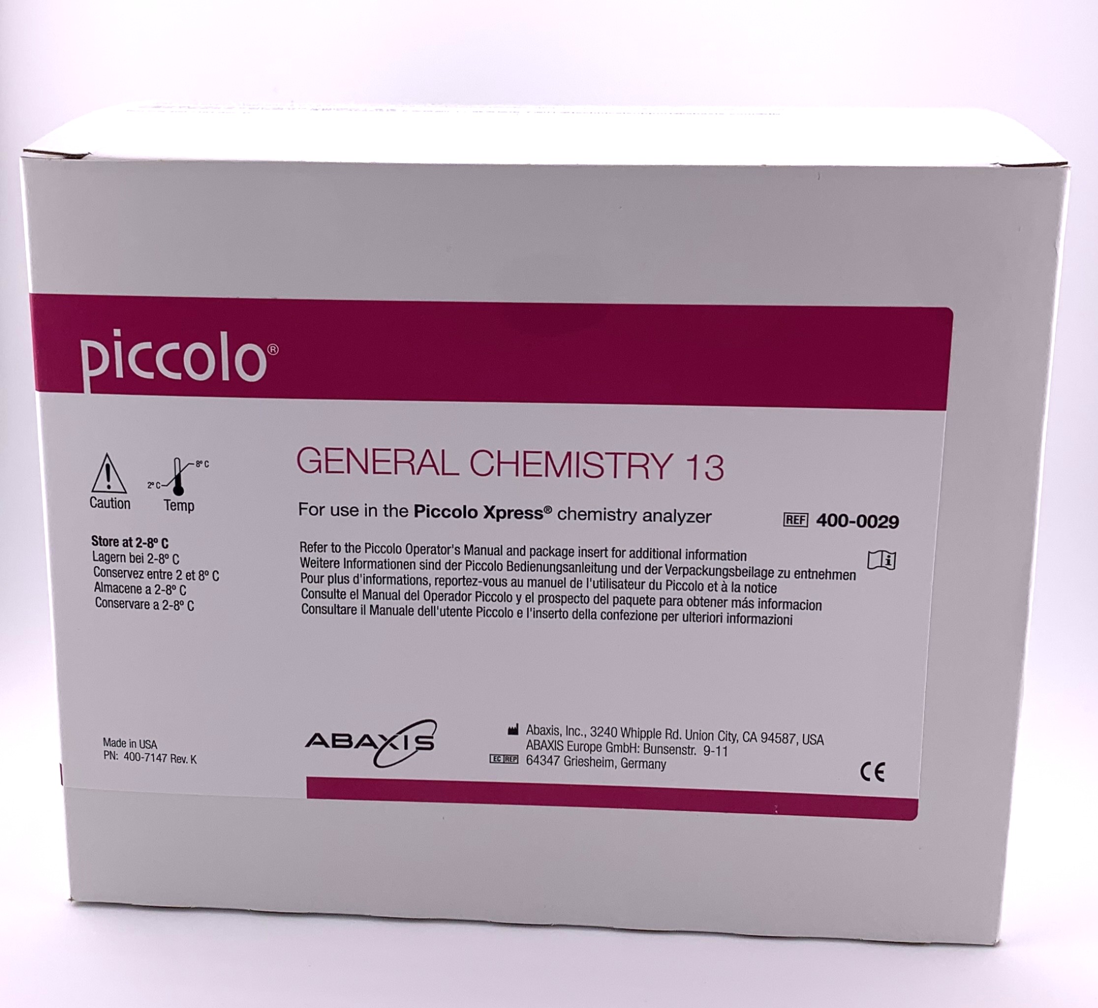 PICCOLO GENERAL CHEMISTRY 13 Pack de 10 panneaux 