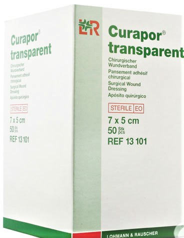 CURAPOR Wundverband 7x5cm transparent 50 Btl 