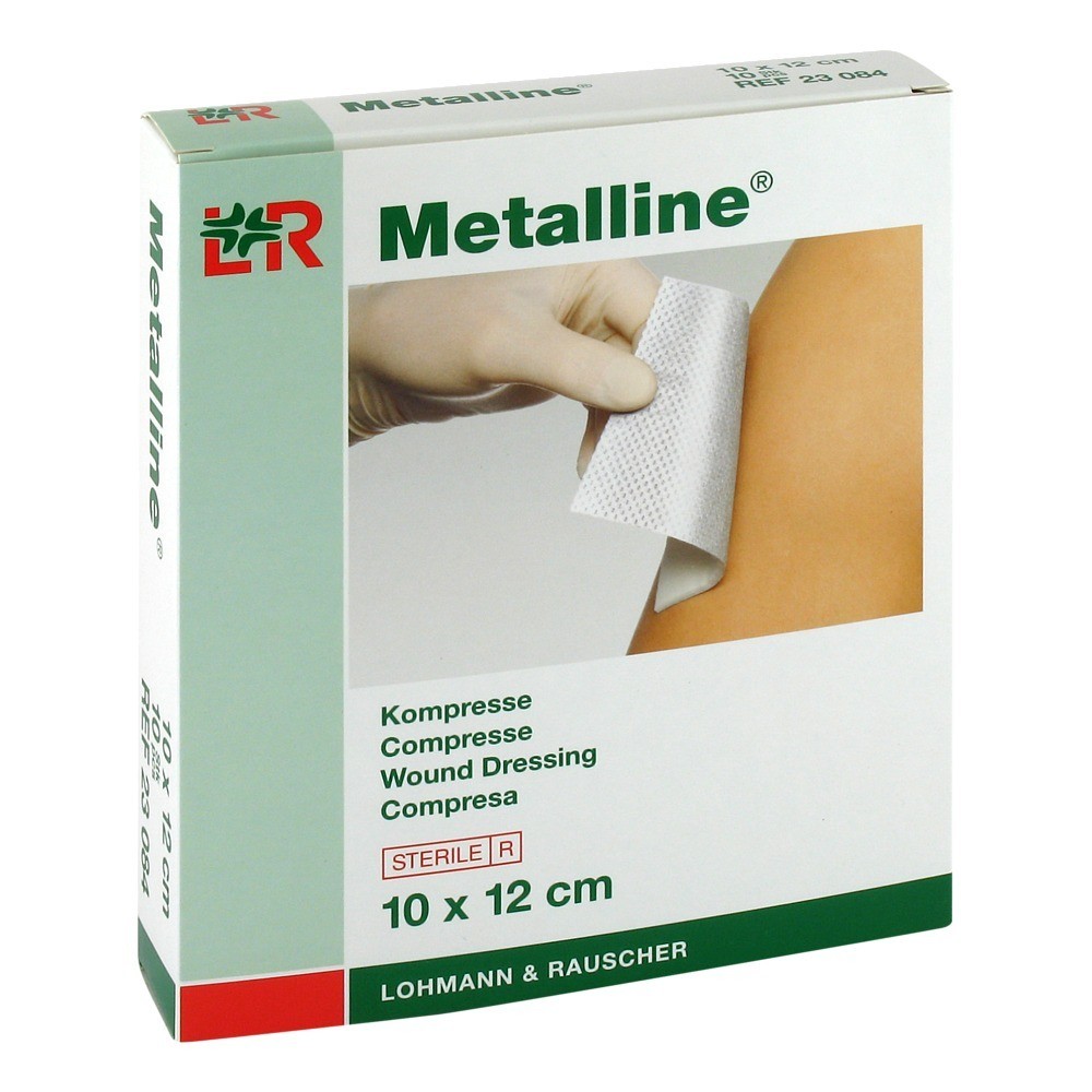 METALLINE compresses 10x12cm stérile 10 sach 