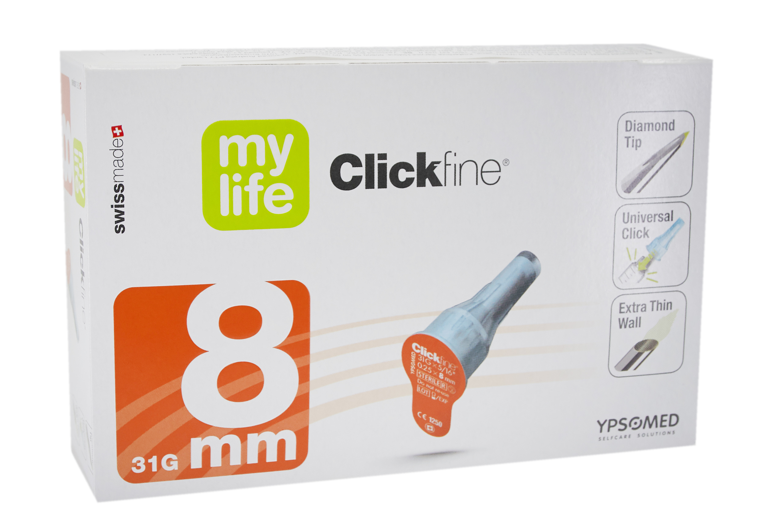 MYLIFE CLICKFINE Pen Nadeln 8mm 31G (neu) 100 Stk 