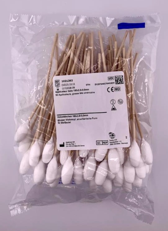 Wattestäbchen Holz 15cm gross Sama 50 Stk 