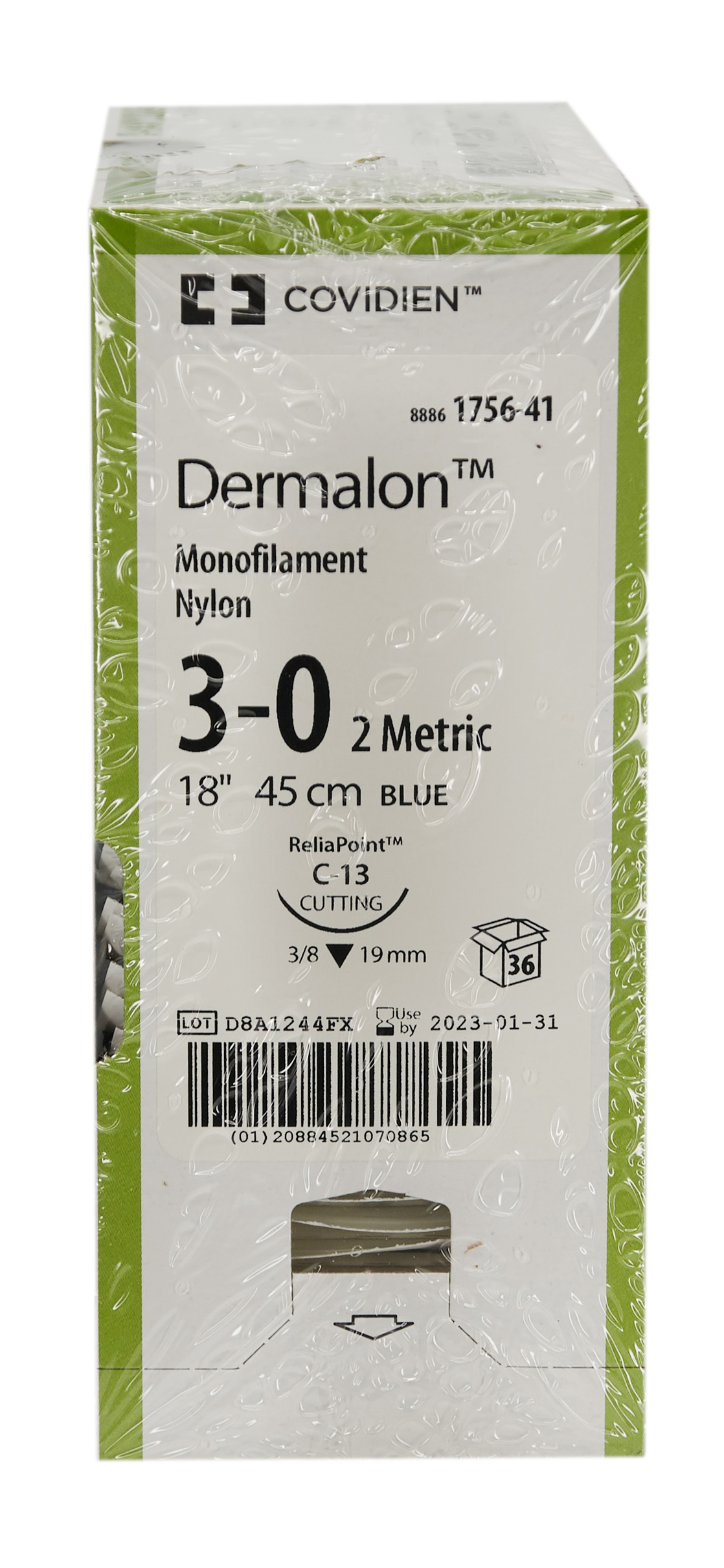 DERMALON 3-0 C-13 45cm blau 36 Stk 1756-41 