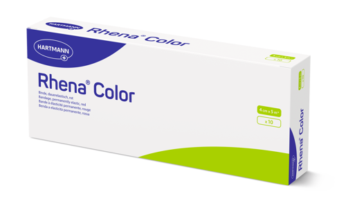 Bande RHENA Color Elast 4 cm x 5 m, rouge, en vrac, 10 pces 