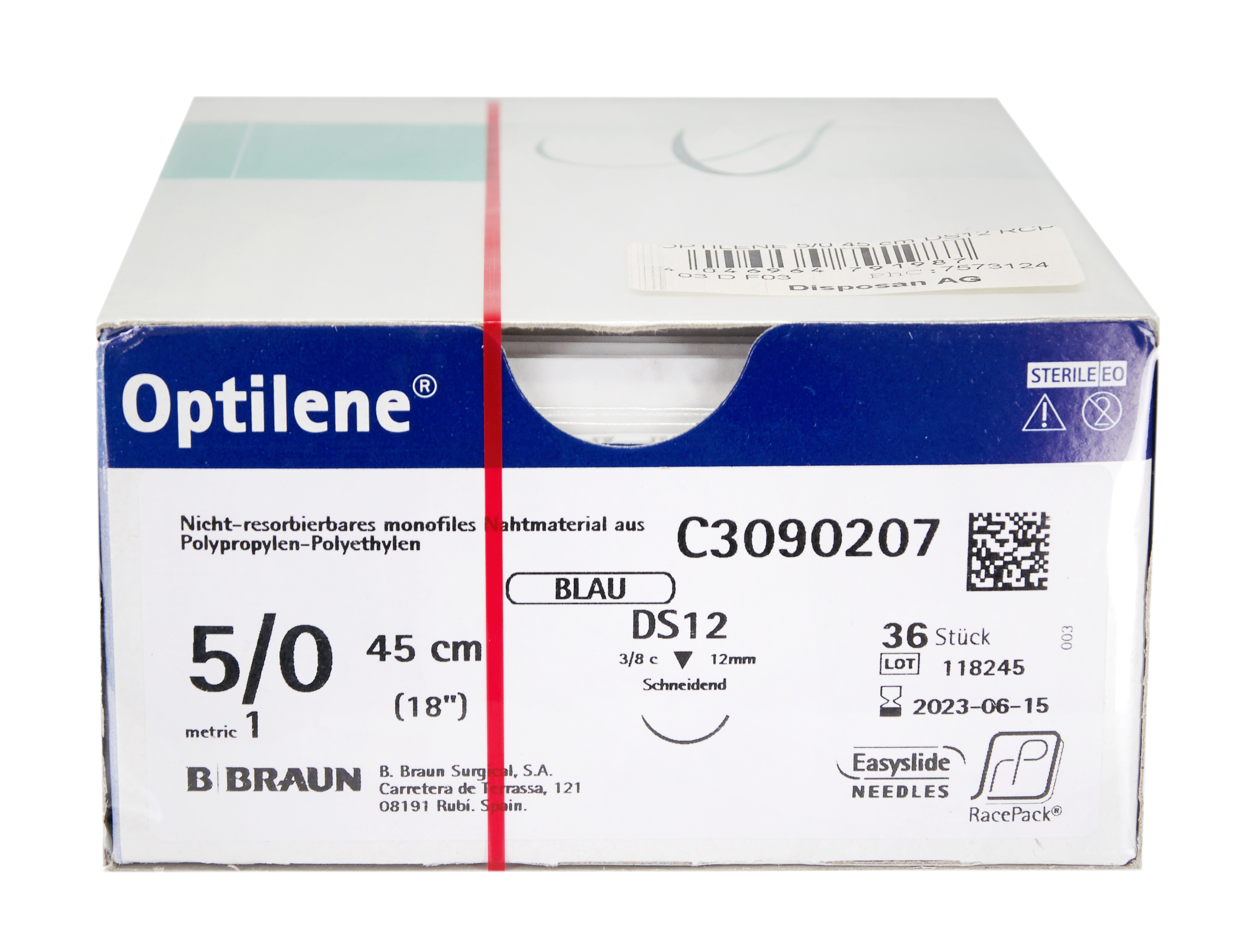 OPTILENE 5/0 45 cm DS12 RCP 36 Stk 