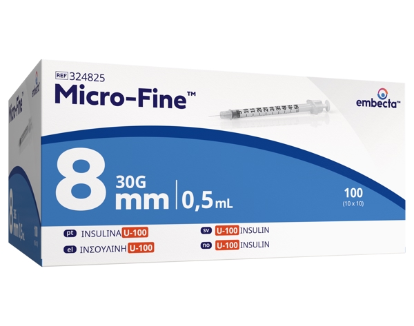 Micro-Fine+ Sering. insuline 31G 0,30×8mm 0,5ml 100pcs
 