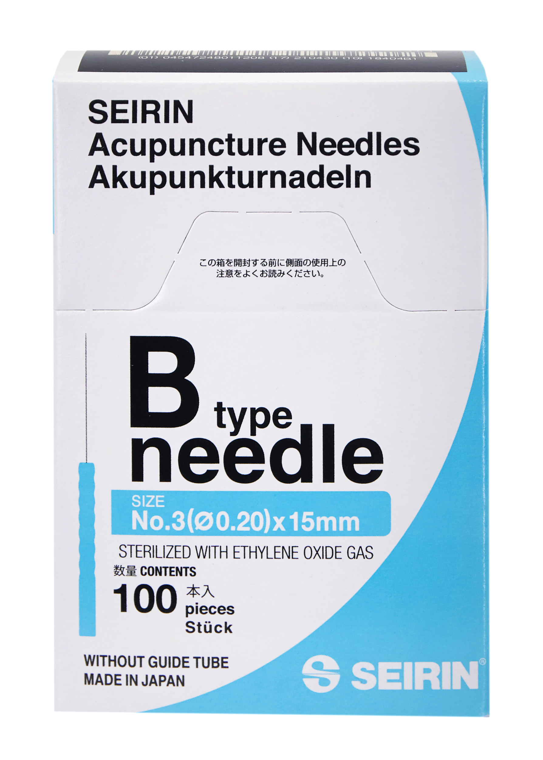 KIRIN SEIRIN aiguille acupun 0.20x15mm b-t 100 pce 