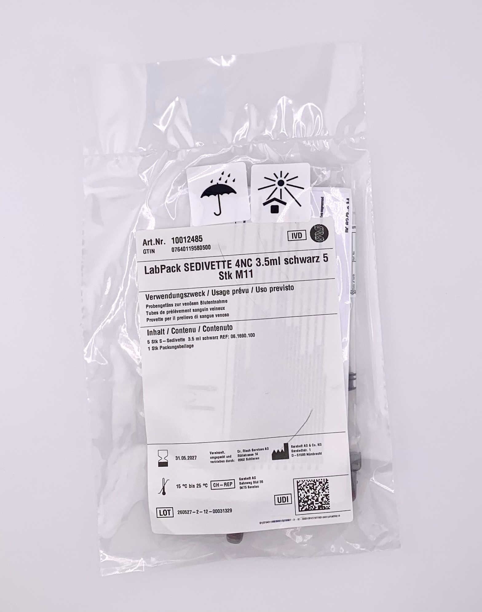 LabPack SEDIVETTE 4NC 3.5ml schwarz 5 Stk M11
 