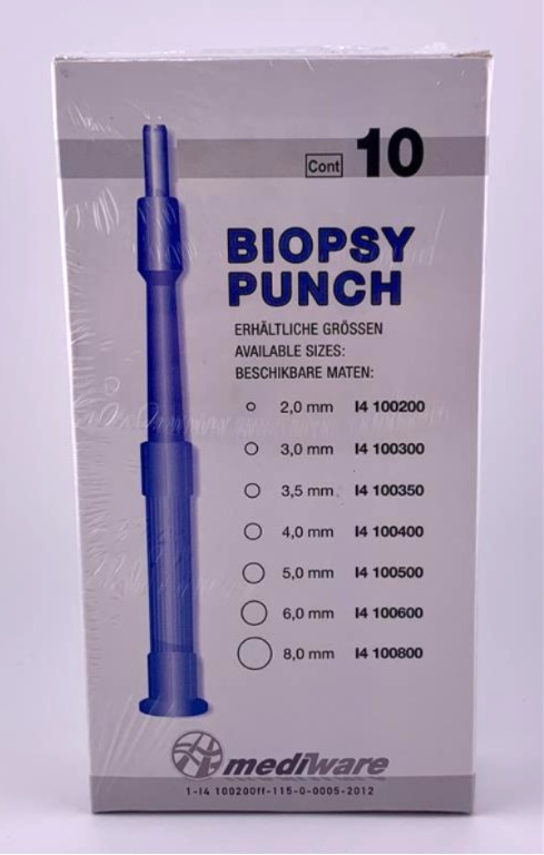 Biopsie-Hautstanze Mediware 3mm steril 10 Stk 