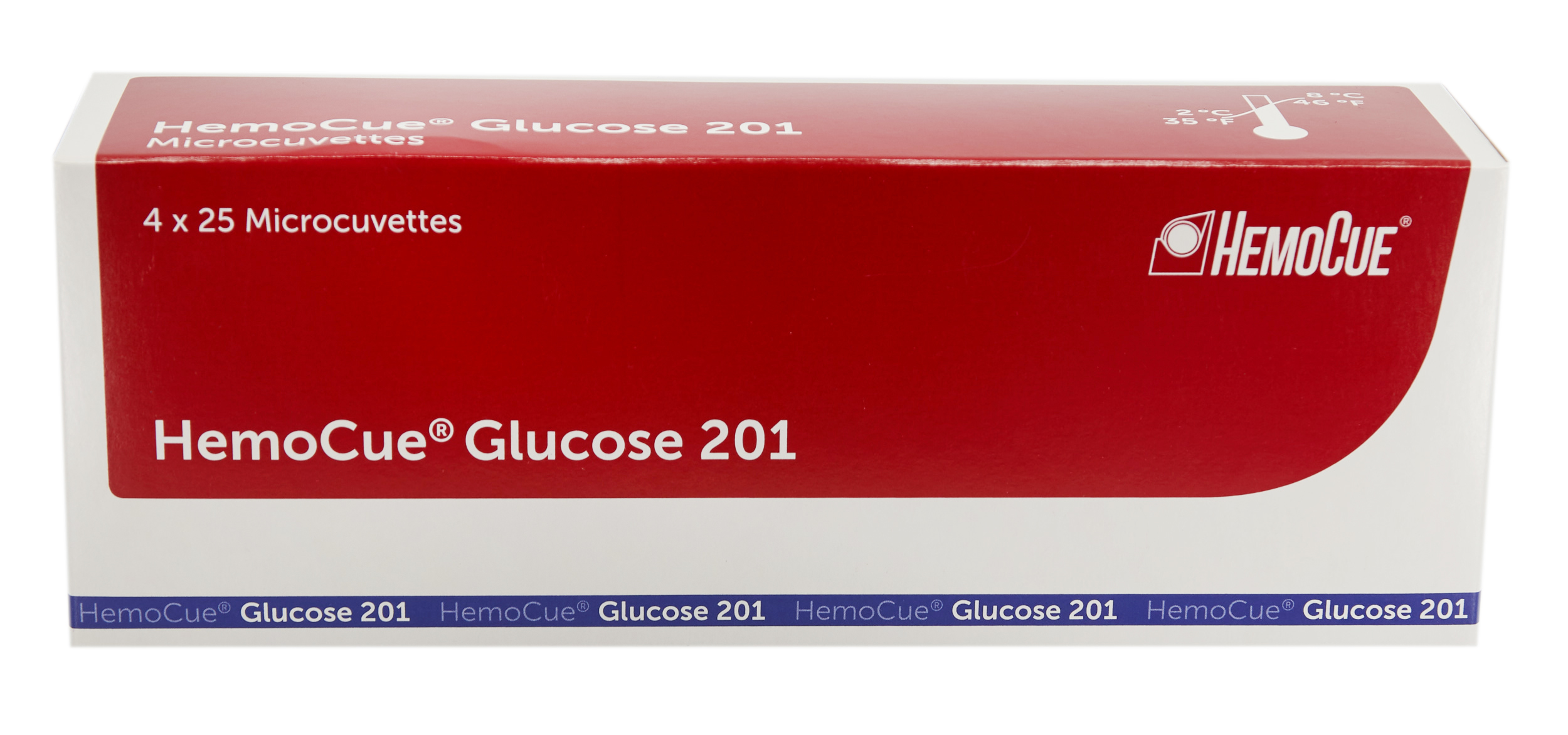 HEMOCUE Cuvette Glucose 201, confezione da 4 x 25 