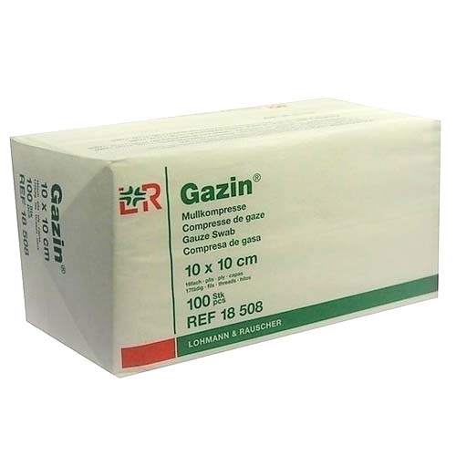 GAZIN compr pli 10x10cm 16p n st 100 pce 