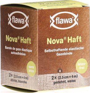 FLAWA NOVA Haft bande gaze cohésive 2.5cmx4m 2 pce 