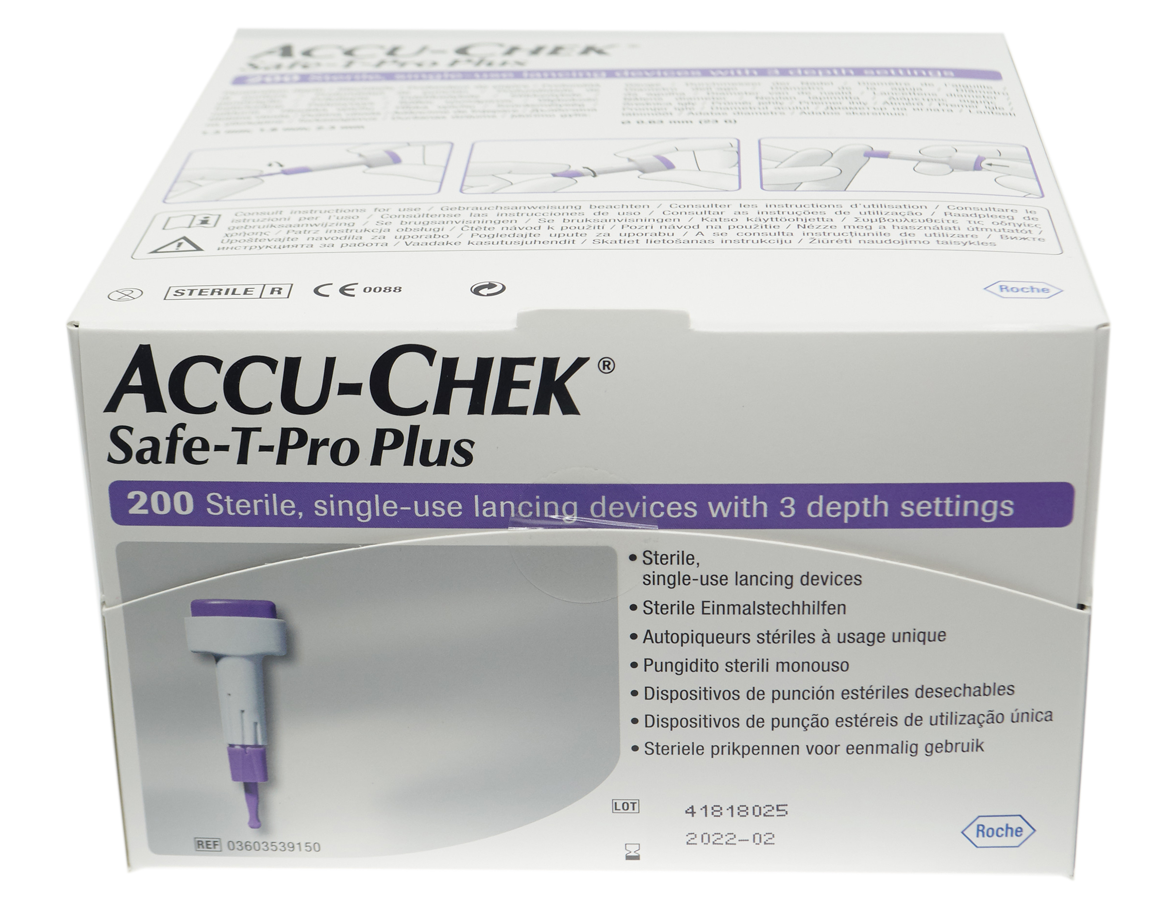 ACCU-CHEK Safe-T-Pro Plus pungidito 200x K2 