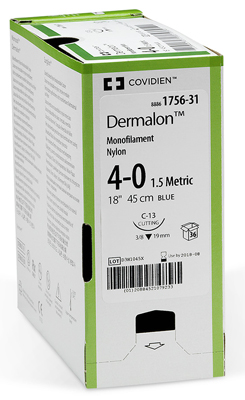 DERMALON 4-0 C-13 45cm blau 36 Stk 1756-31 