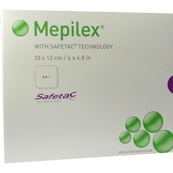 MEPILEX Benda in schiuma Safetac 10x12cm con silicone 5 pezz 