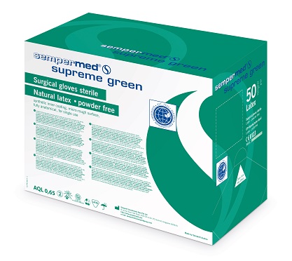 SEMPERMED Supreme Green Guanto chirurgico taglia 7 sterile 5 