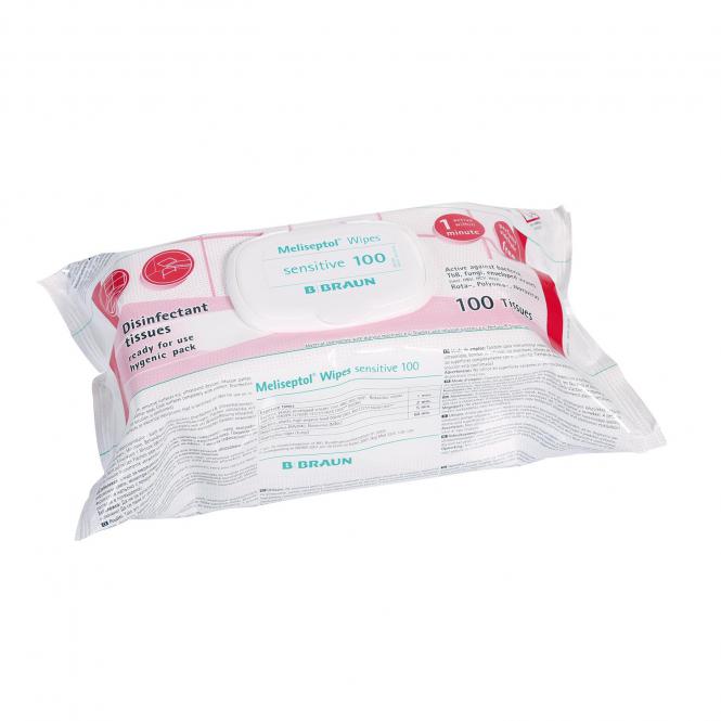 MELISEPTOL wipes sensitive 100 (Flowpack) 