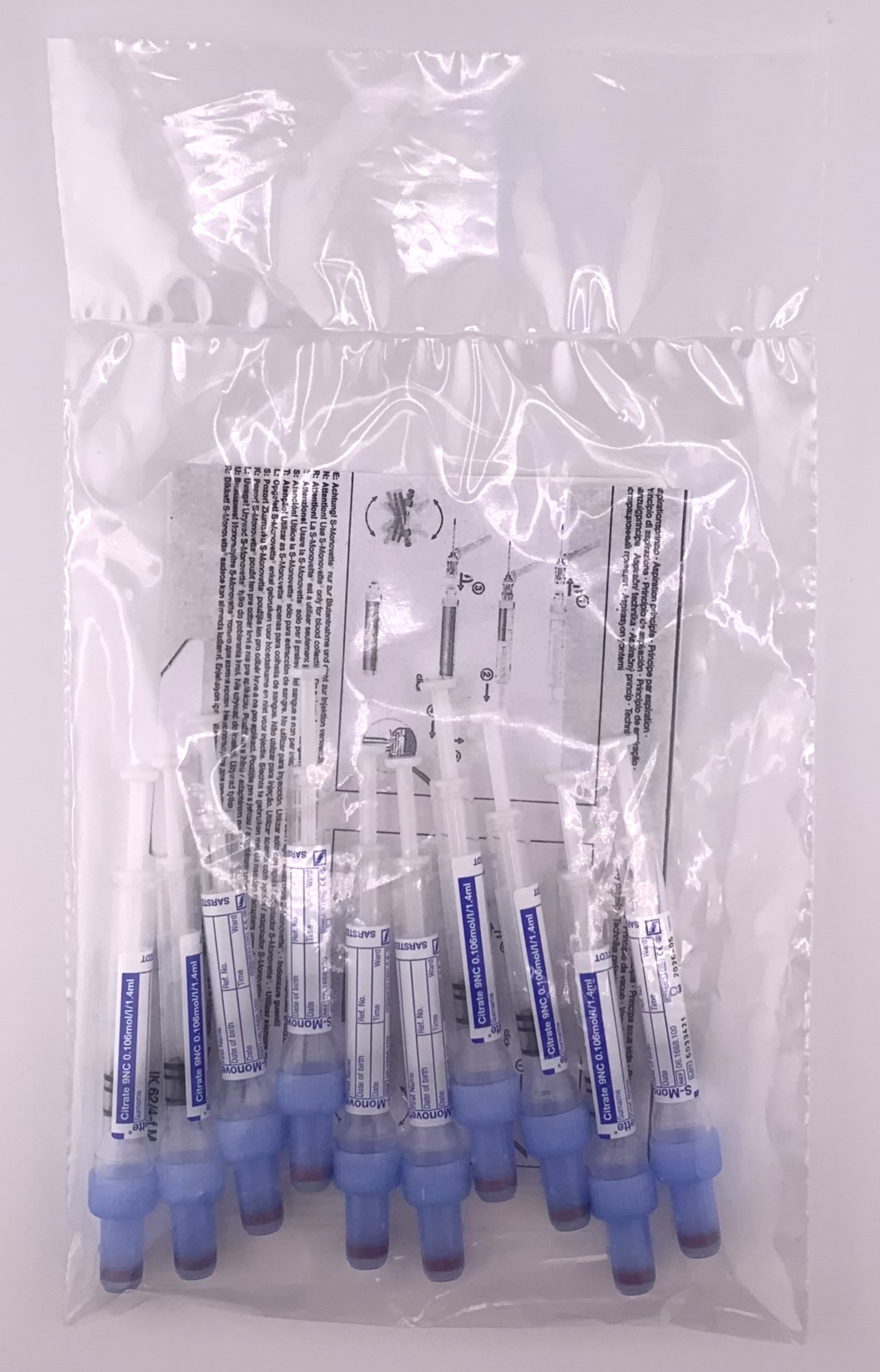 LabPack MONOVETTE 9NC Citrat 1.4ml blau 10 Stk K19
 