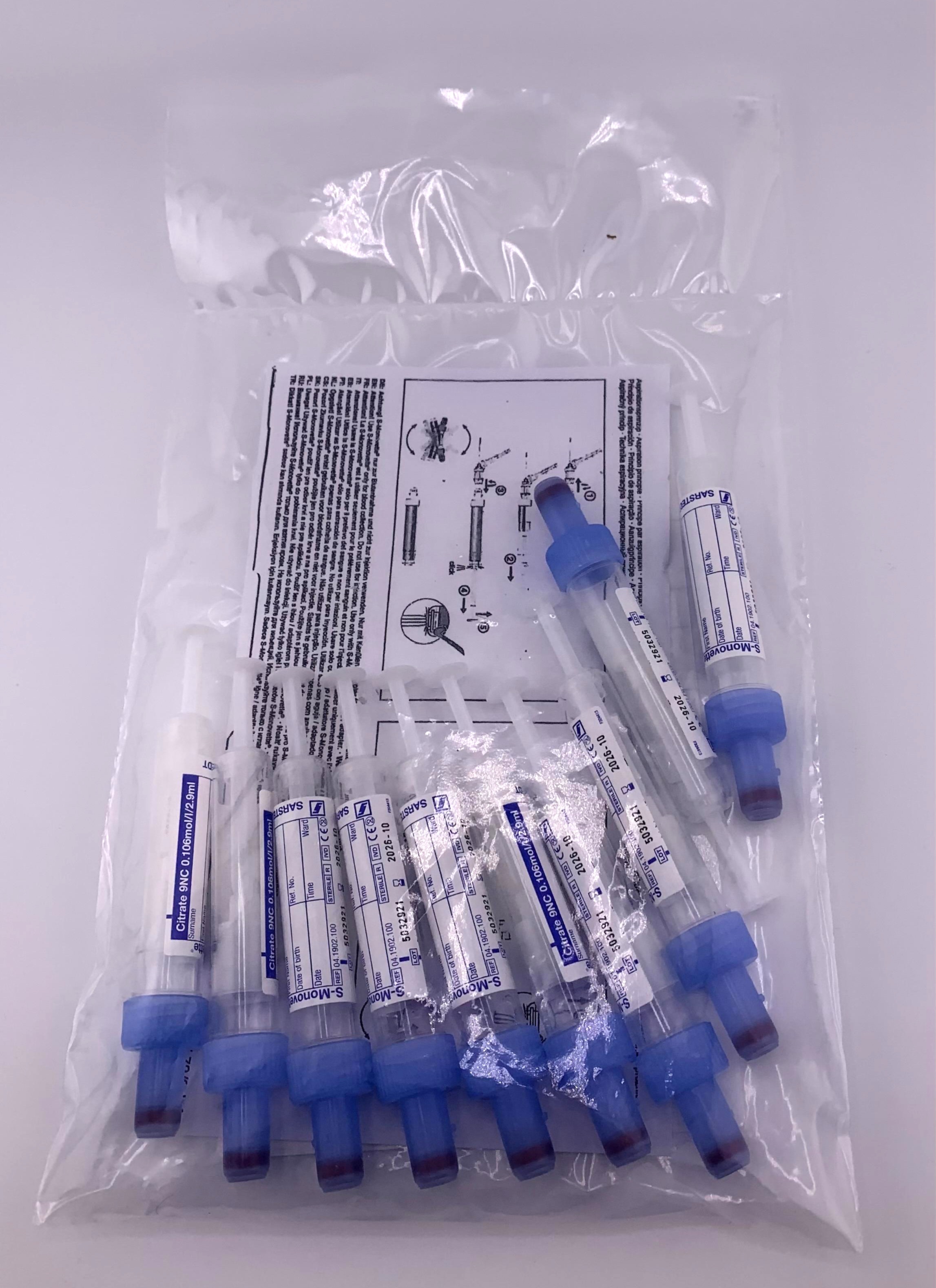 LabPack MONOVETTE 9NC Citrat 2.9ml blau 10 Stk M9
 