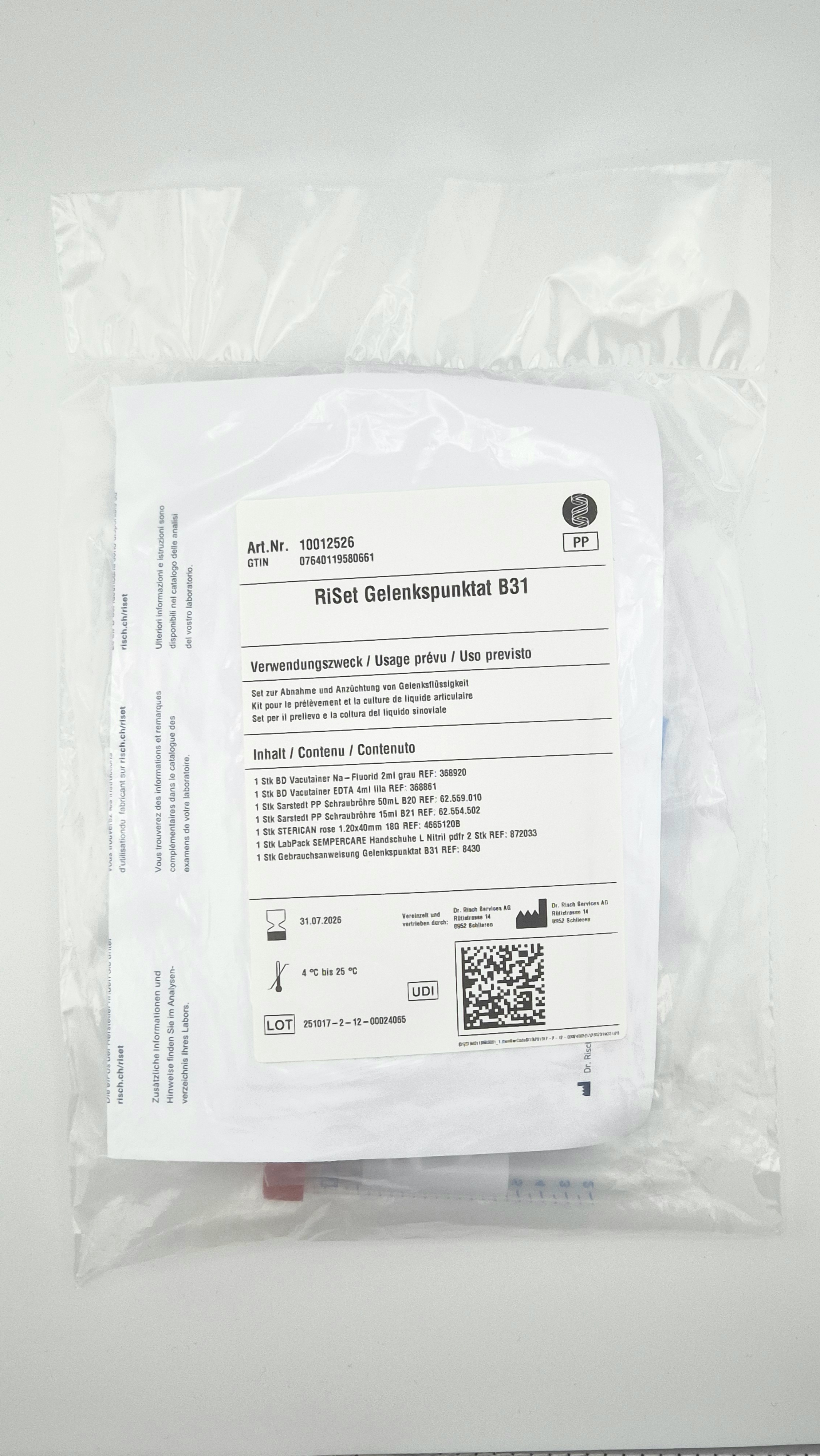 RiSet punzione articolare B31 