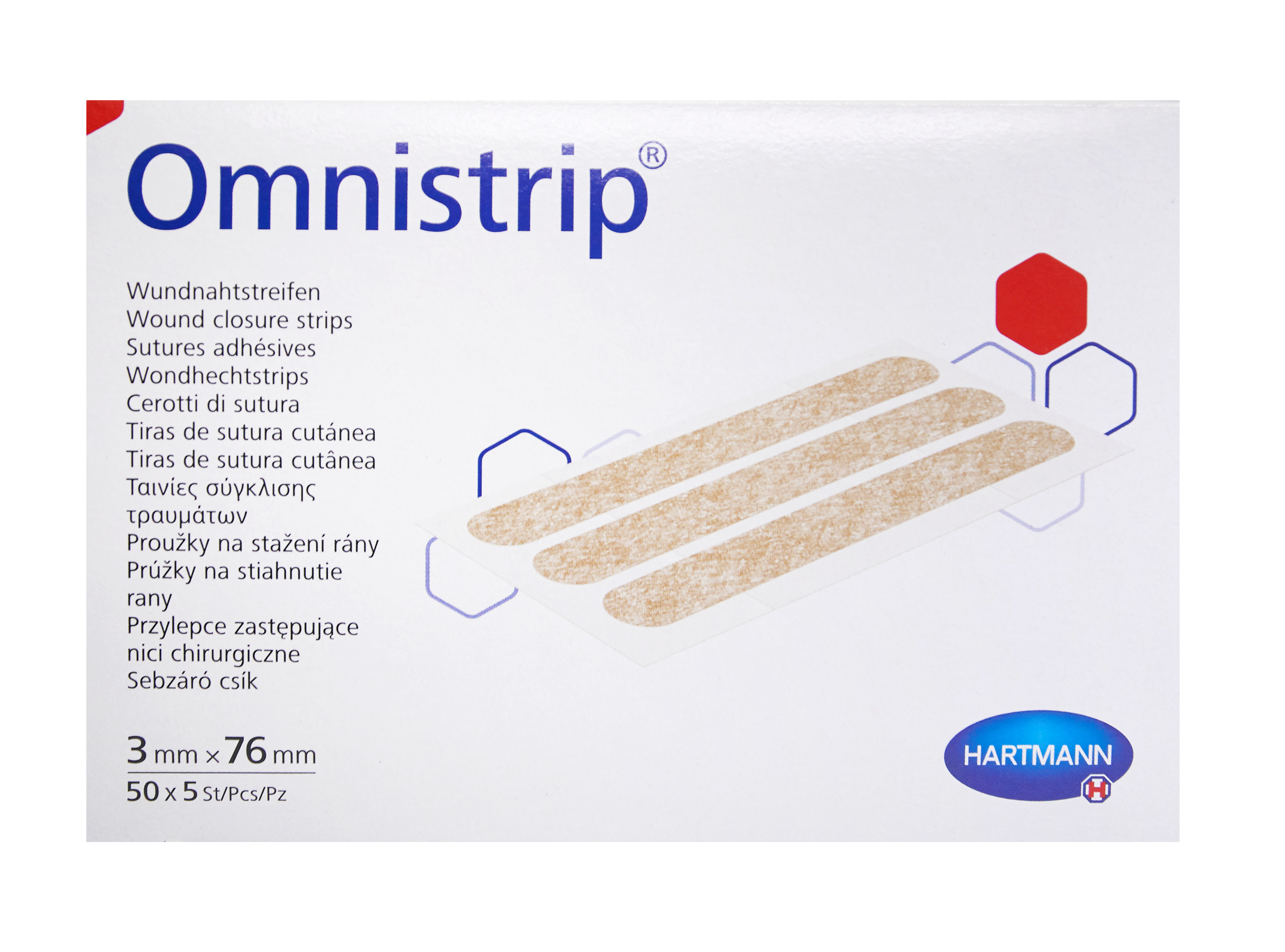 OMNISTRIP strisce per sutura delle ferite 3x76mm 250 pezzi 