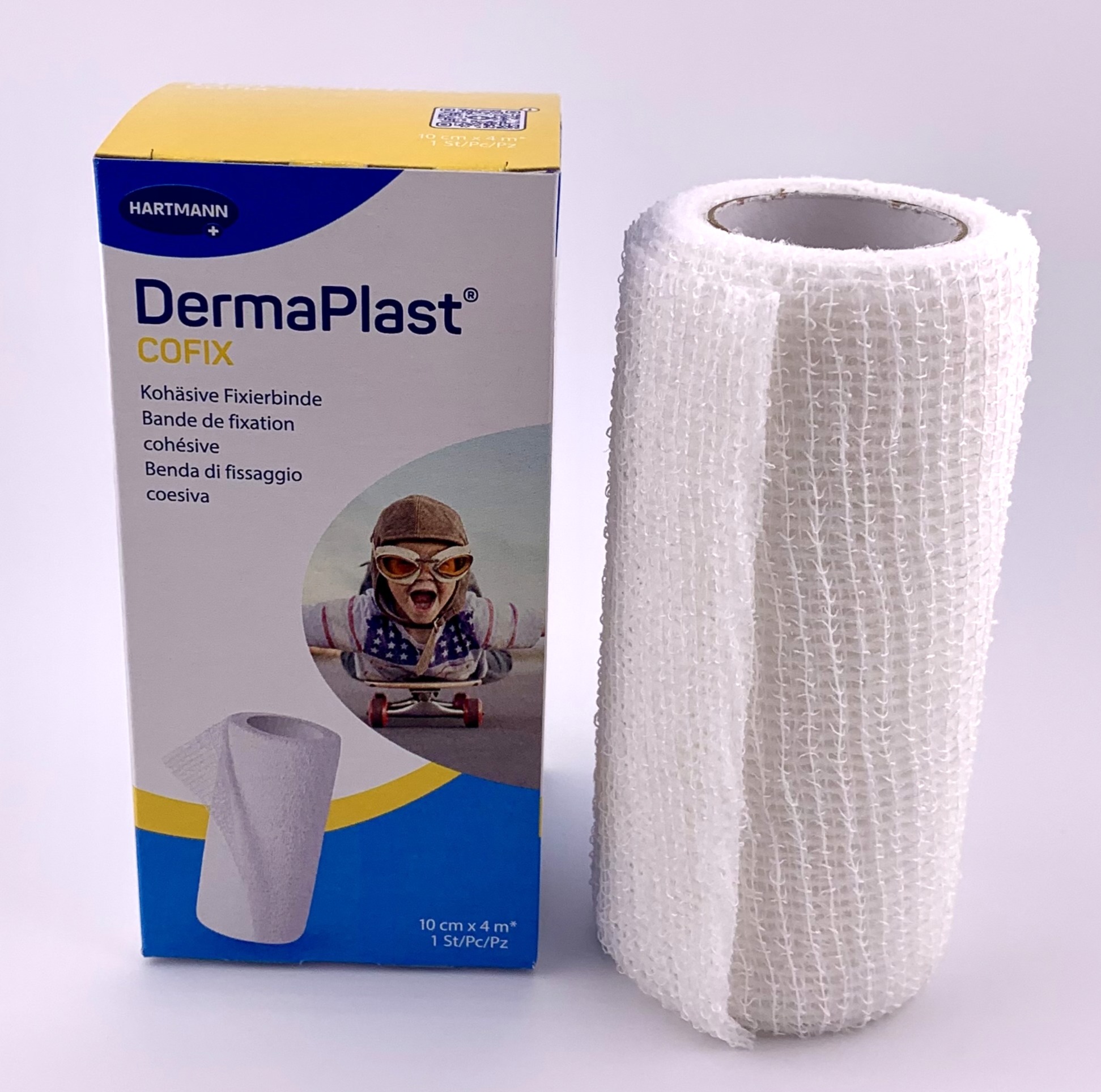 DermaPlast CoFix Autoadesivo. Benda bianca 4mx10cm 