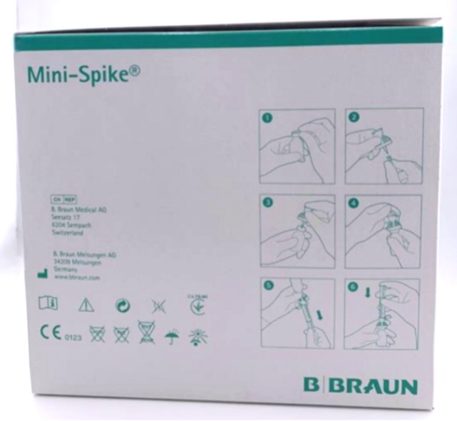 MINI SPIKE PL Canal de prélèvement multi-filtre vert 50 