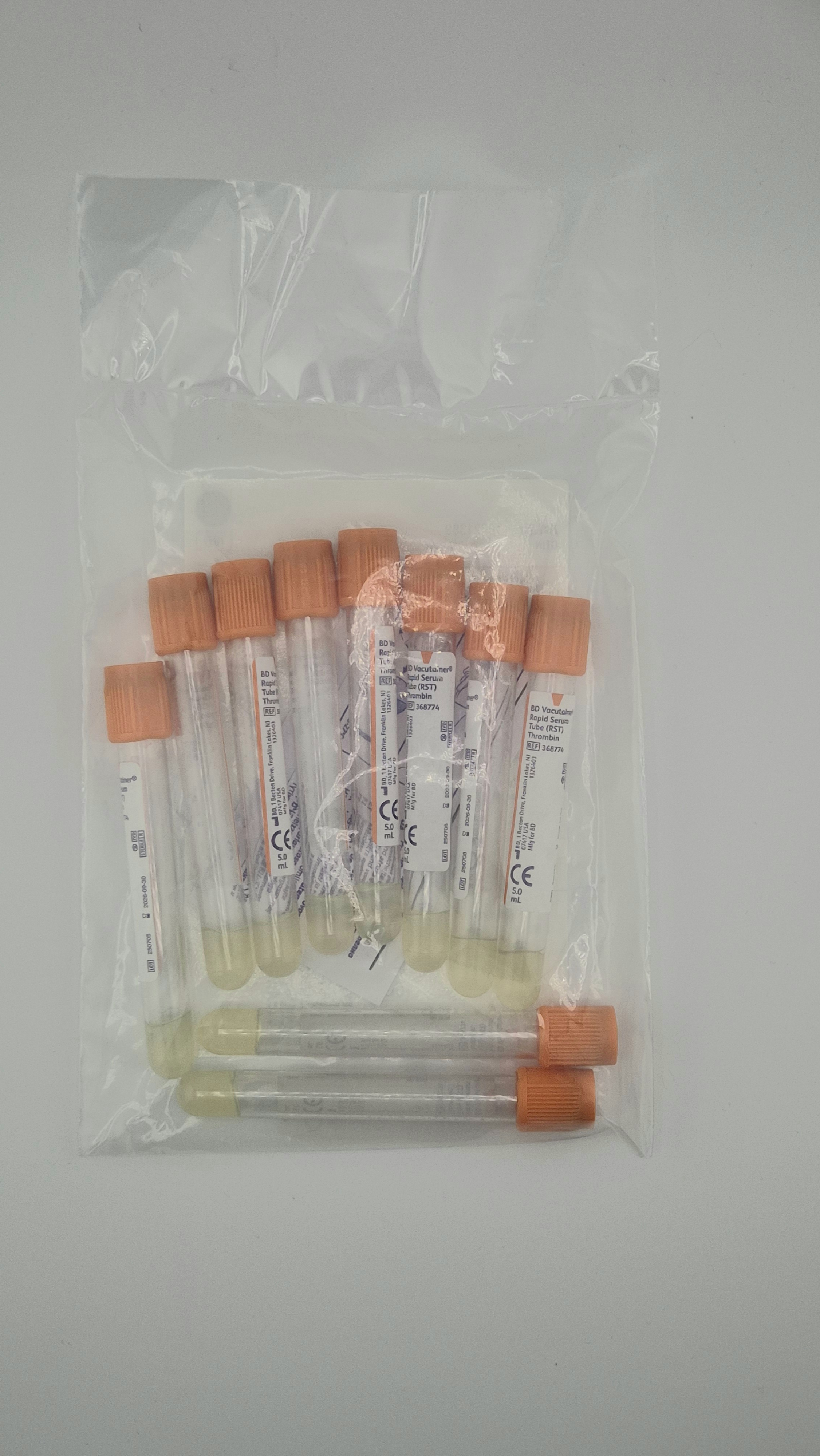 BD Vacutainer Rapid Serum c. gel separatore 5ml arancio 10pz 