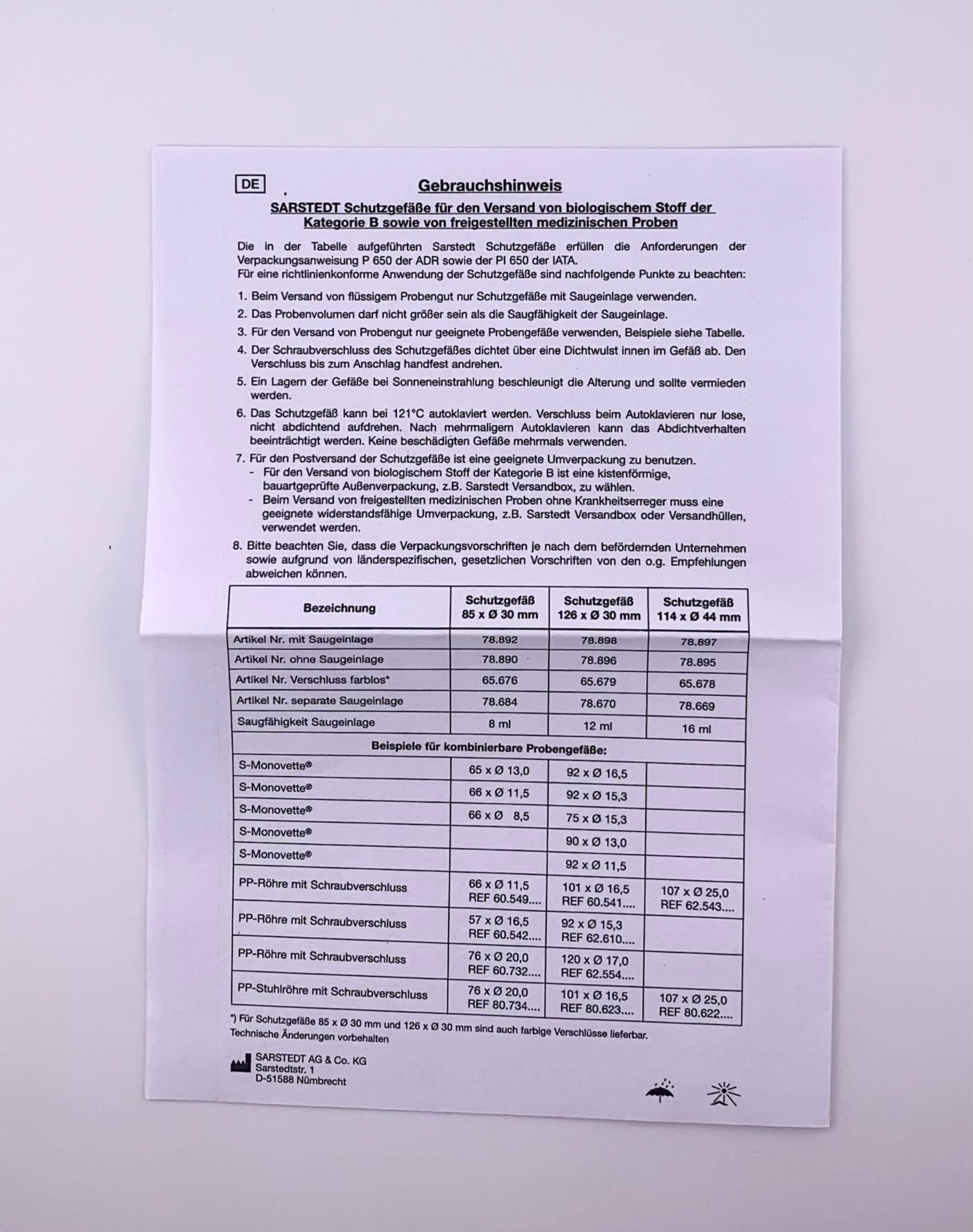 LabPack protezione per la spedi. protetta dalla luce con 5pz 